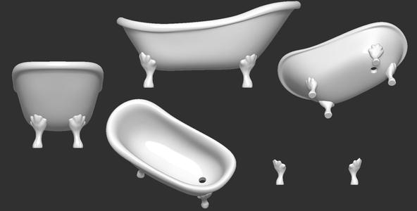 HIGH POLY BATHTUB