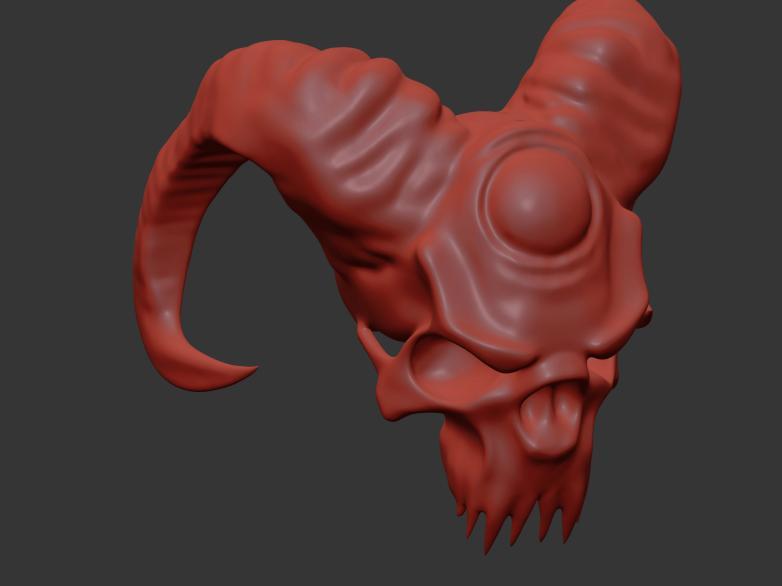 Demon skull decoration