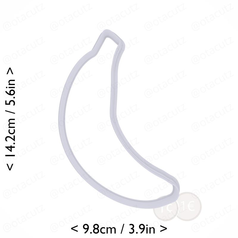 Banana Cookie Cutter 5.25in / 13.3cm
