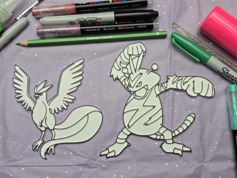 Electabuzz Articuno Pokemon Coloring Fun Craft