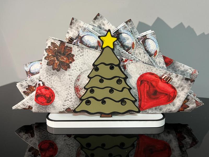 Christmas tree napkin stand