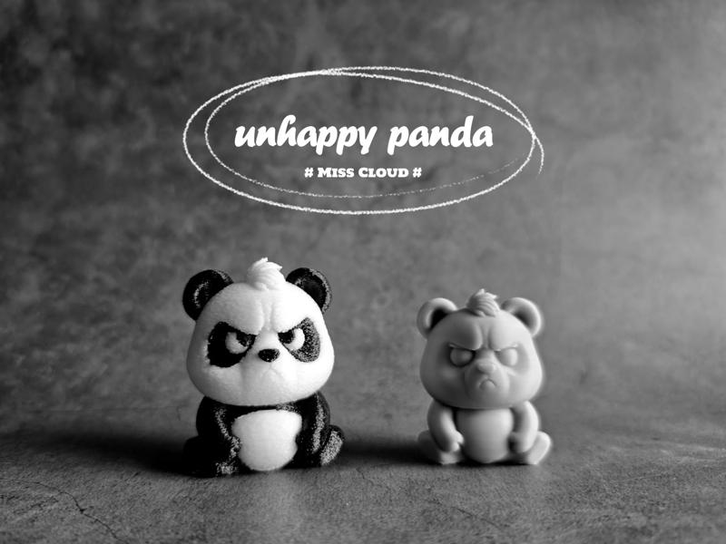 Unhappy Little Panda Figurine (AMS Version + Single Color Version)