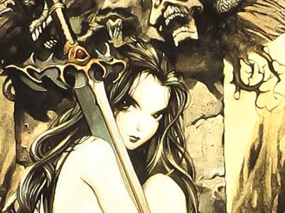 Red on White Portrait of A Demon King