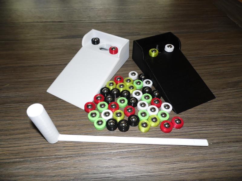 Tabletop Bocce and Cornhole Bearing Puck Games