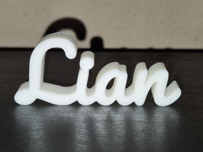 Lian Name Sign Display Decor