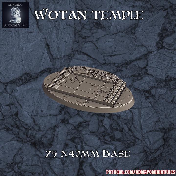 Wotan Temple Base 75x42mm base (pre-supported)