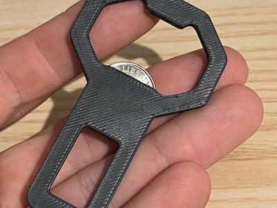 Bottle opener seat belt clip