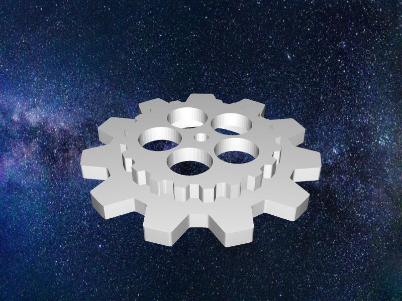Mechanical Gear 20 - Part for engines, clocks, robots, electric motors, bicycles, trains for 3D Printing