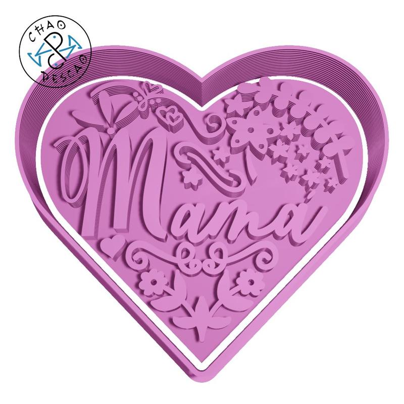 Mamá - Cookie Cutter - Fondant - Stamp