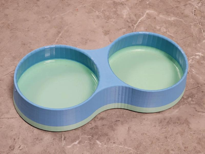 Double Bowl Splash-Proof Dog Bowl