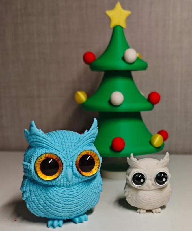 Knitted Owl Biomimicry Eyes