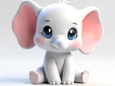 Adorable Elephant (Sitting)