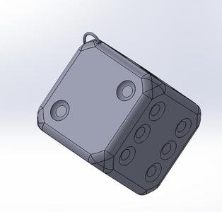 dice-shaped pendant