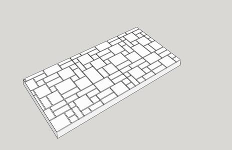 Stone Tile Textured Model Base 109x55mm