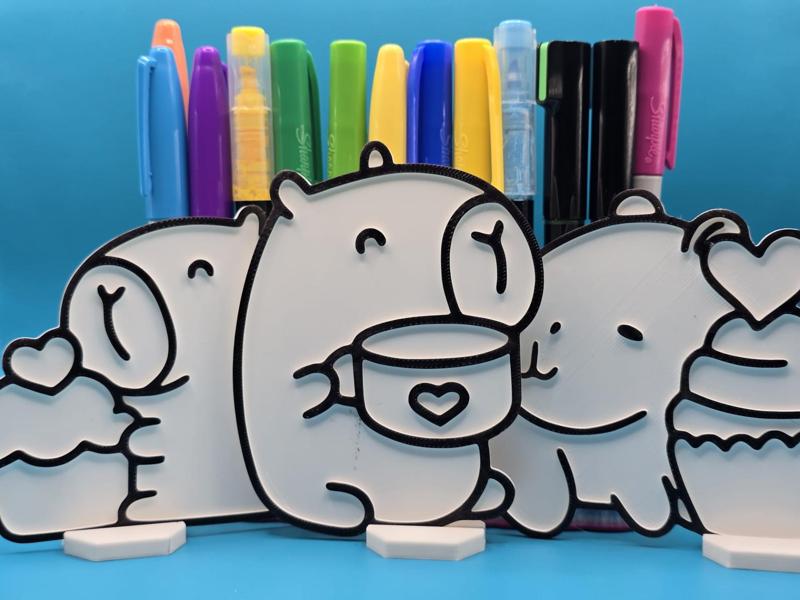 Kawaii Capybara Cute Coloring DIY Craft