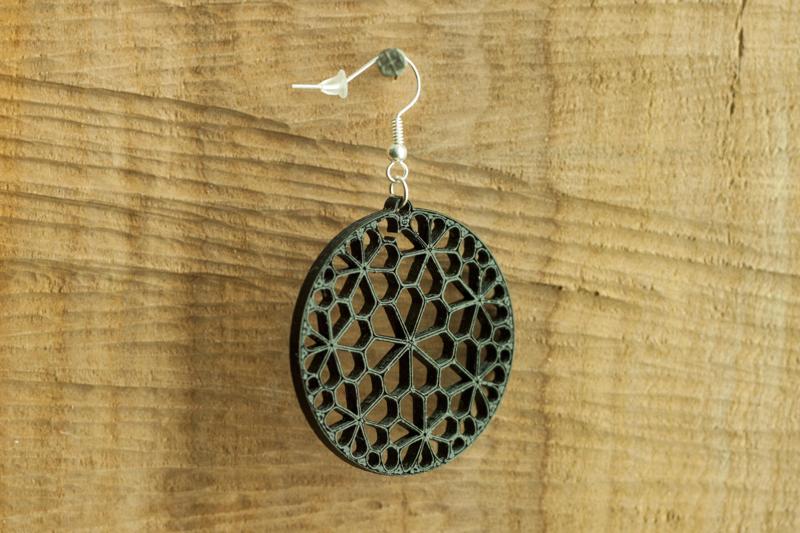 Earrings Floret pentagonal tiling earring 1