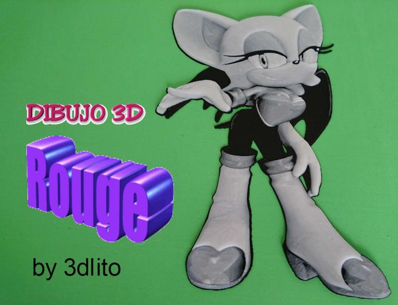 Dibujo 3D Rouge  (sonic)