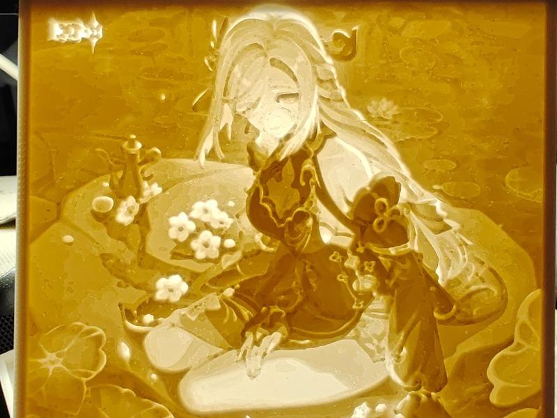 Shenhe - Genshin Impact - Lithophane Poster