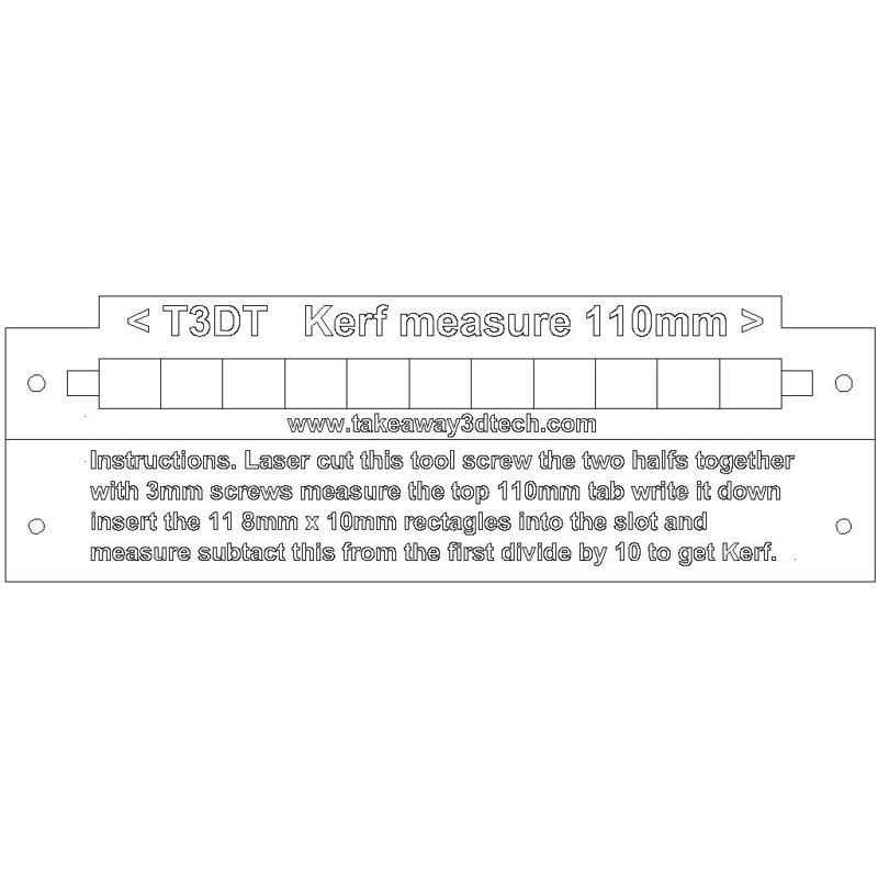 Laser Kerf measuring tool.