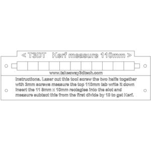 Laser Kerf measuring tool.