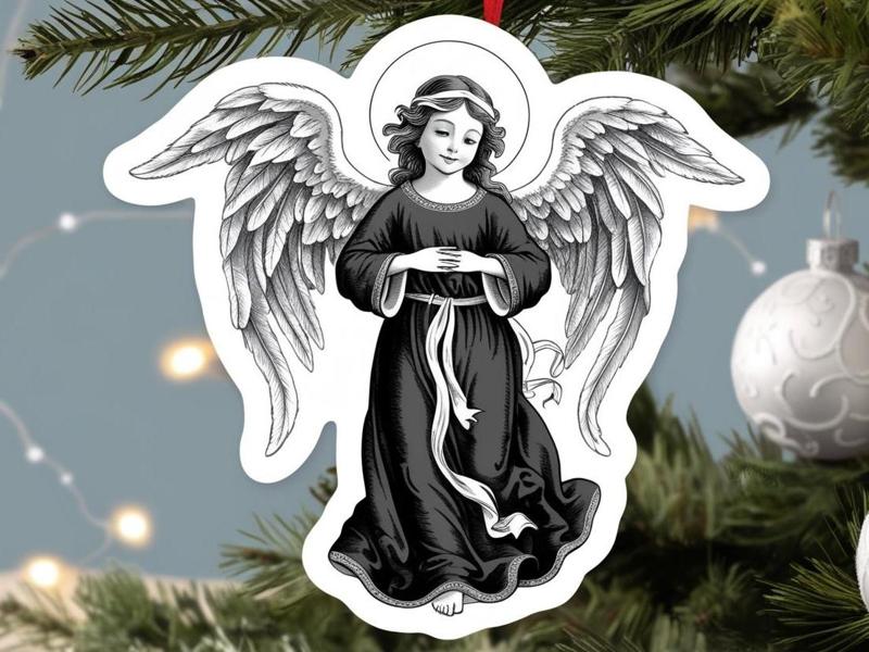 Christmas Tree Ornament Bauble - Winter Angel_2