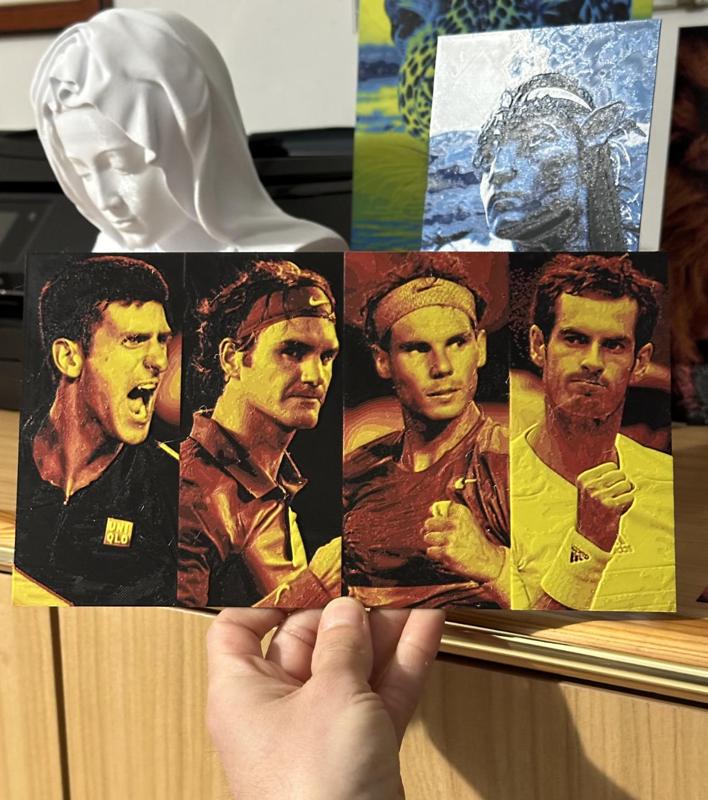 Tennis, Djokovic, Federer, Nadal, Murray, the Fab Four, HueForge