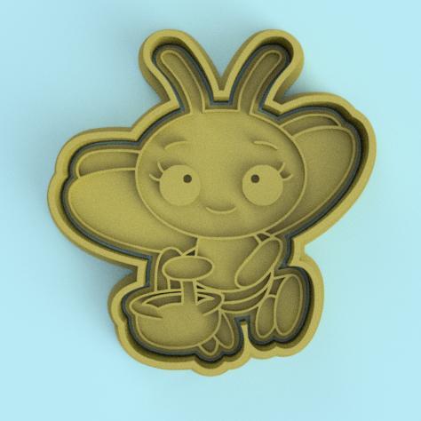 CUTTER + STAMP ABEJITA CHIQUITA PAYASO PLIM PLIM / LITTLE BEE PLIM PLIM CUTTER + STAMP