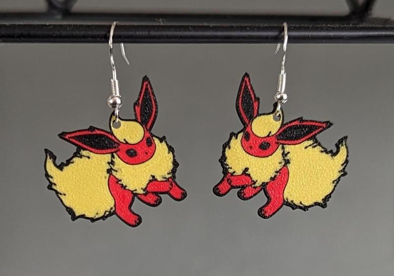 Pokemon "Flareon" Earrings