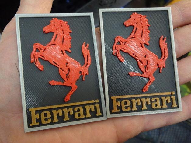 4 color squared Ferrari Logo