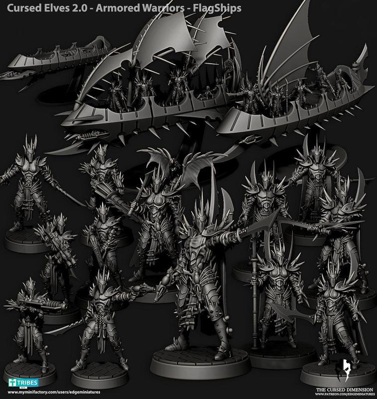 Armored Warriors - Elites - Lords - Flagship - Cursed Elves