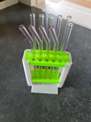 Glass straw stand