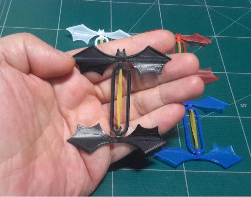 Rubber Band-Powered Flying Bat