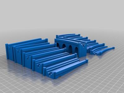 z-scale train viaduct ramp r2 195mm 30 & straigth 4%