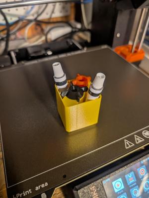 Gridfinity Prusa lubrication set - tools and lubricant holder