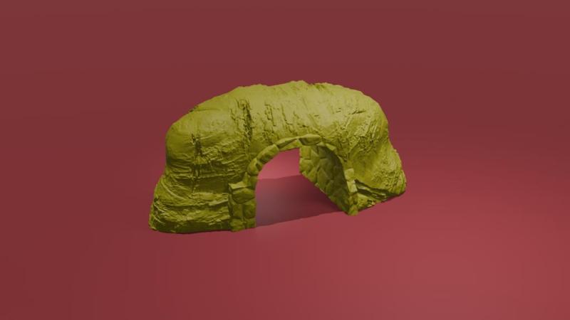 Ridgecut Archway – Modular Natural Rock Terrain for Desert, Canyon, or Badlands Tables