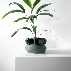 The Elomi Planter Pot with Drainage | Tray & Stand Included | Modern and Unique Home Decor for Plants and Succulents  | STL File