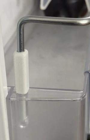Rail riser for Ikea refrigerator door tray   