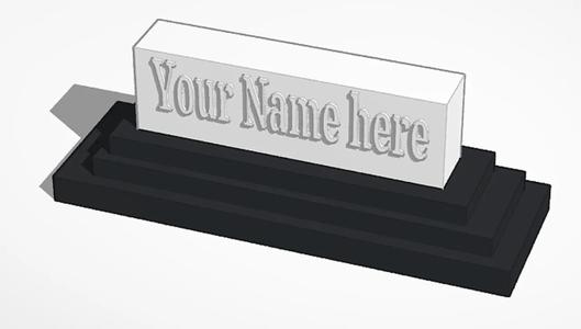 Desk Custom Name Tag REDA SUMMARY BEFORE PRINTING   