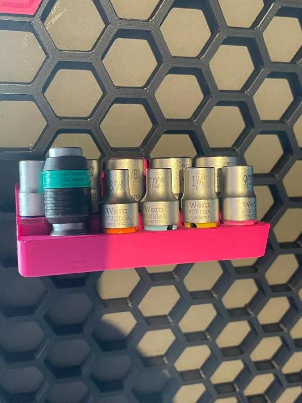 Wera Zyklop 1/4 Sockets for Honeycomb Storage Wall   