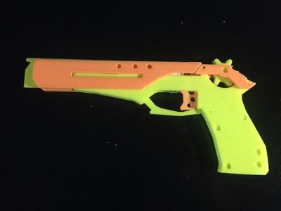 Six Shooter Rubber band gun. 