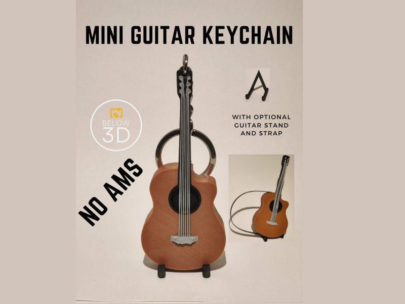 Mini Guitar Keychain (NO AMS)