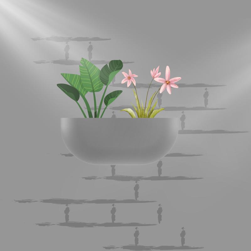 Minimalist wall mount planter