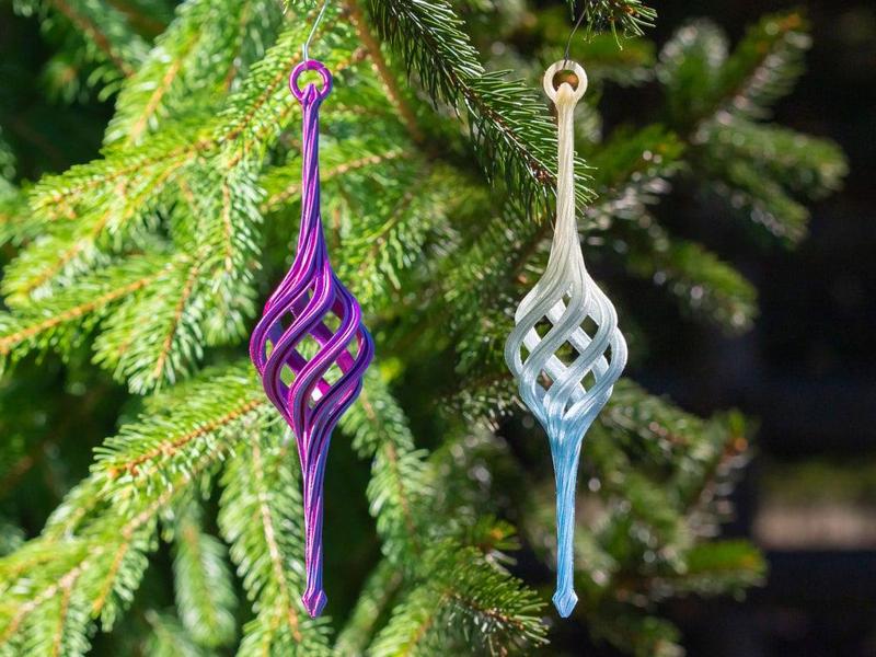 Spiral Christmas Stretch Ornament 2024