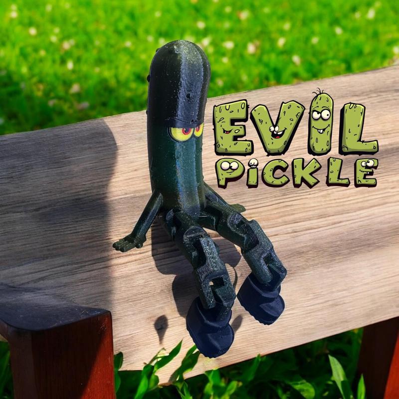 Evil Pickle - Flexible Pickle, with hands, Legs, and boots