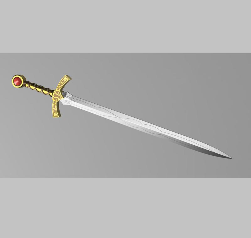 Goldryn Replica Sword Prop Inspired from the Kingdom of Ash Novel