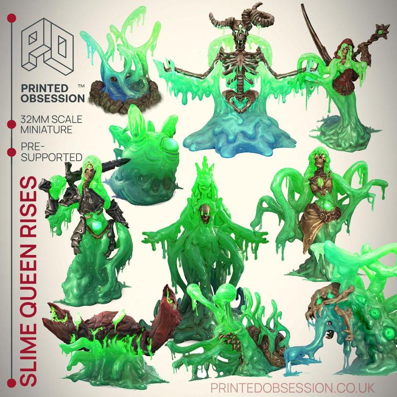 Slime Queen Rises - 16 Model Pack - PRESUPPORTED - 32mm scale