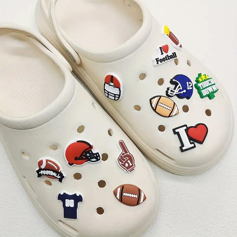 Americanfootball croc charm (multicolor)