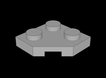 Lego Compatible (26601.dat) Plate  2 x  2 without Corner
