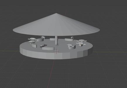 Carousel with monkeys