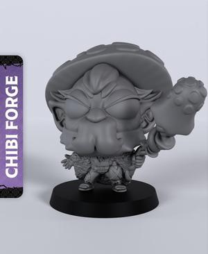 Chibi Gnome Druid - With Free Dragon  - 5e DnD Inspired for RPG and Wargamers